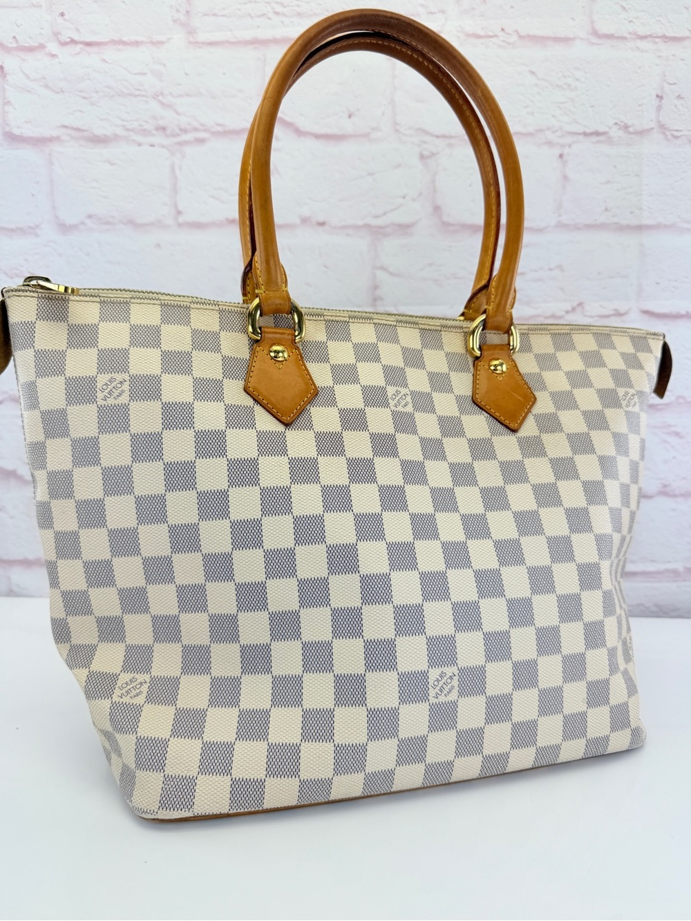 Louis Vuitton Saleya Mm Damier Azur Tote